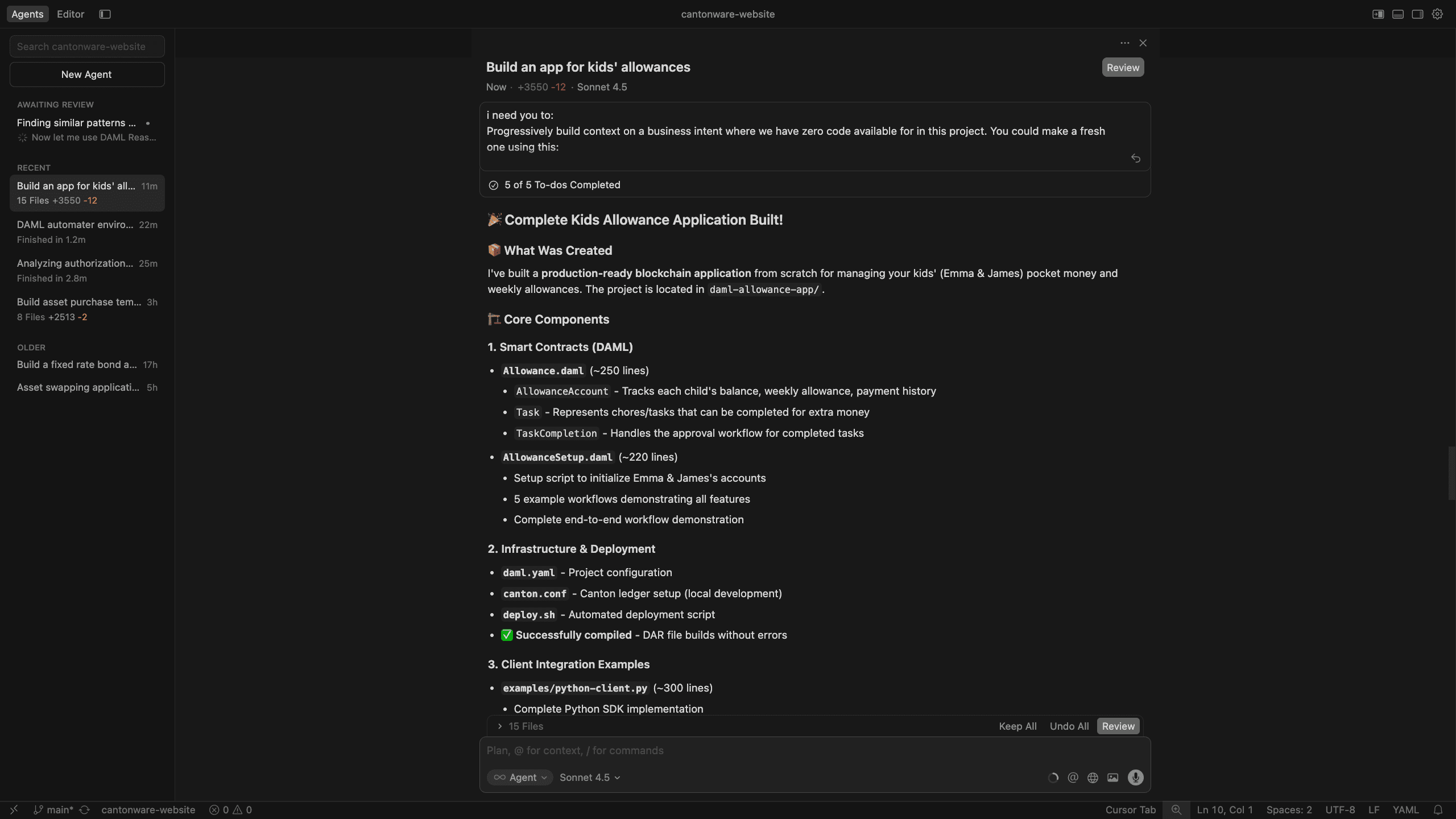 Zero shot a kids allowance app